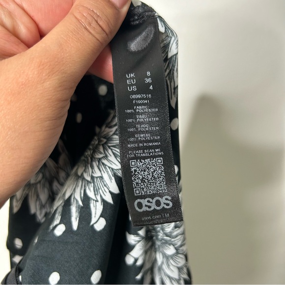 ASOS Black and White Patterned Jumpsuit - Picture 5 of 6